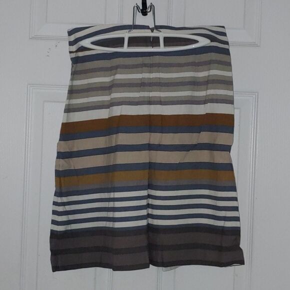 Banana Republic linen blend striped skirt Sz 8 - Picture 3 of 4